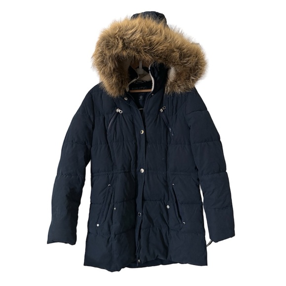 [Nautica] Women's Microfiber Parka Down Coat - Picture 4 of 6